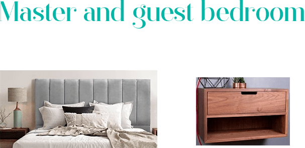 Master and guest bedroom